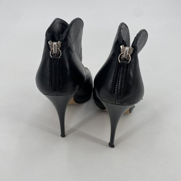 Giuseppe Zanotti Open Toe Ankle Lamb Leather Stiletto Booties Size 37 / US 7 - Picture 6 of 12